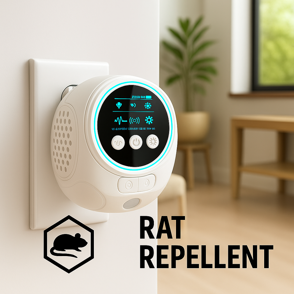 Plug-In Ultrasonic Rat Repeller Silent 3200 Sq Ft In/Out | Lersk