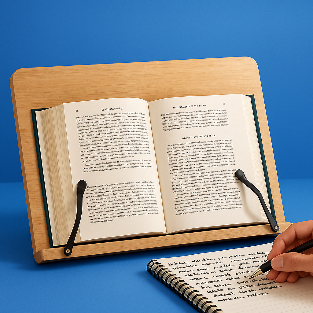Soporte Plegable Ajustable de Madera para Libros de Cocina y Tabletas con Lectura con Manos Apoyadas | Lersk