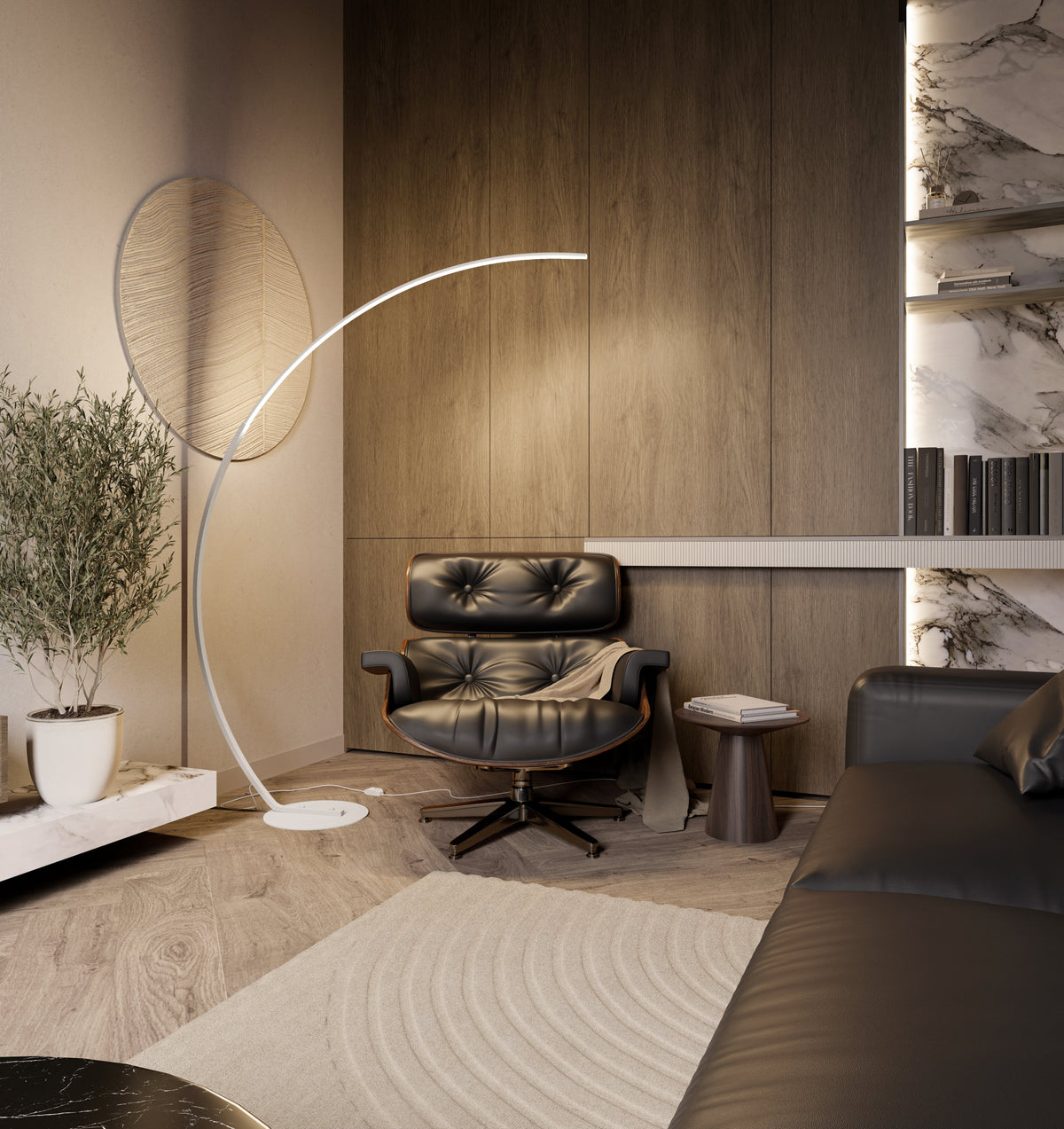 LumaArc LED Floor Lamp With Foot Switch, 2700K Dimmable