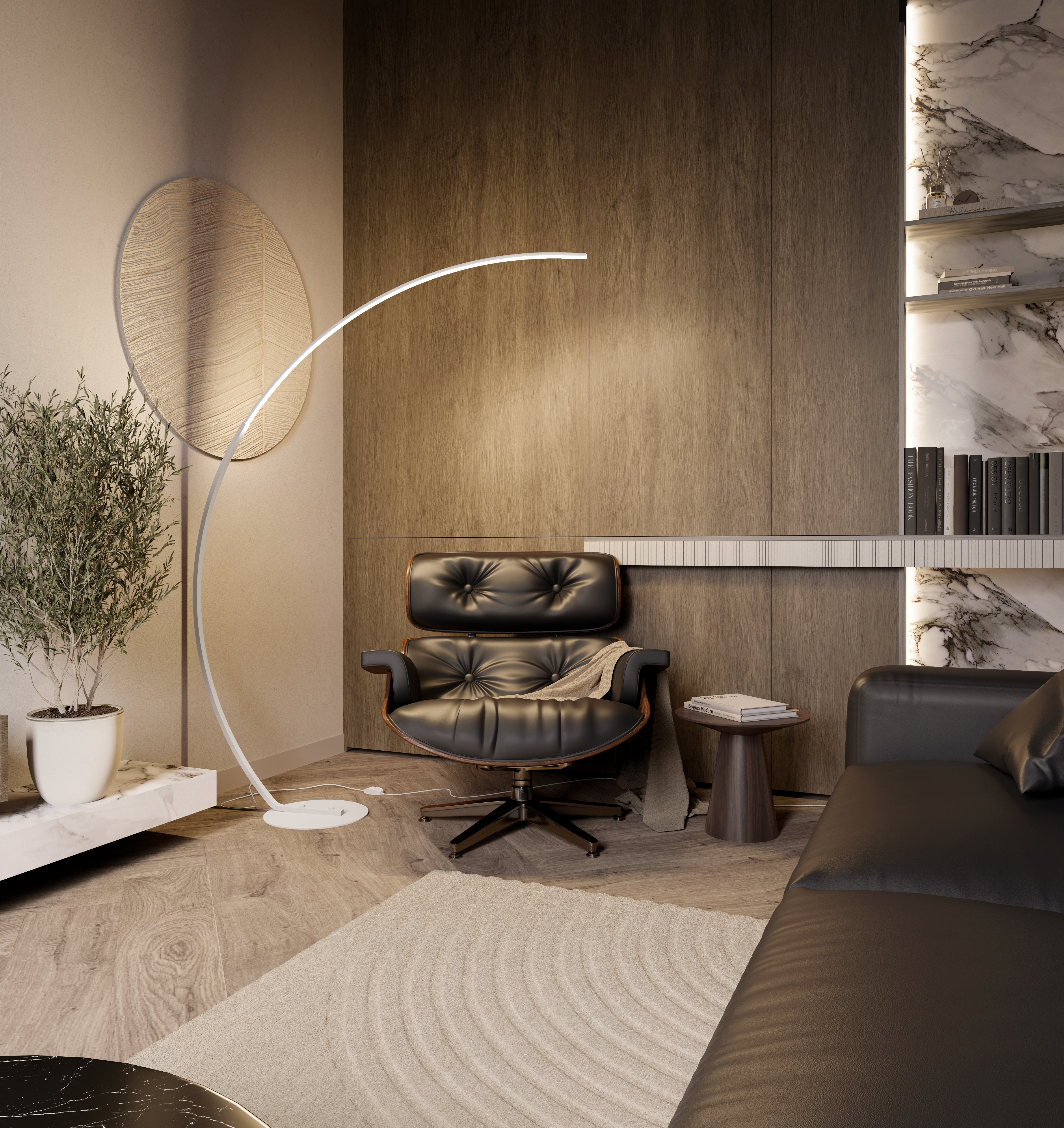 LumaArc LED Floor Lamp With Foot Switch, 2700K Dimmable | Lersk
