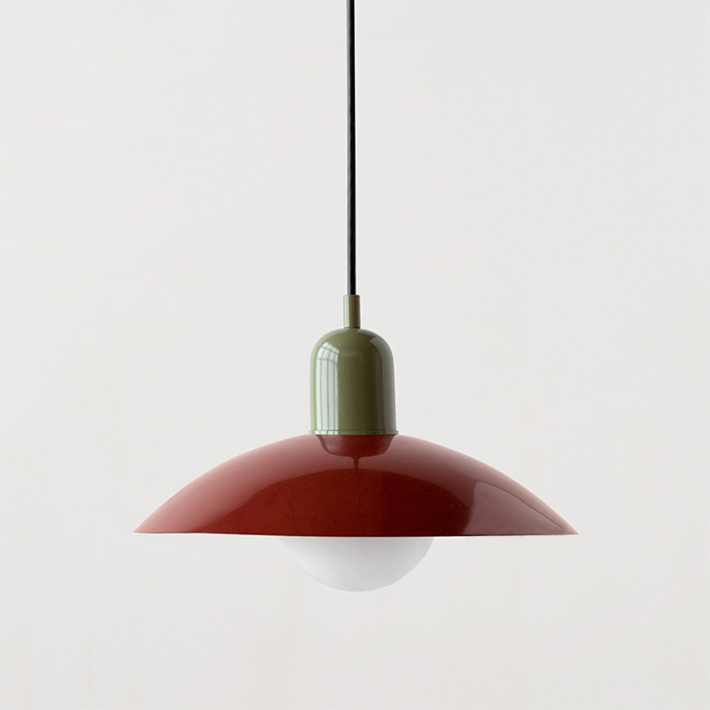 Lyraen Macaron Bauhaus LED lysekrone med åbent bunddesign til spisestue | Lersk