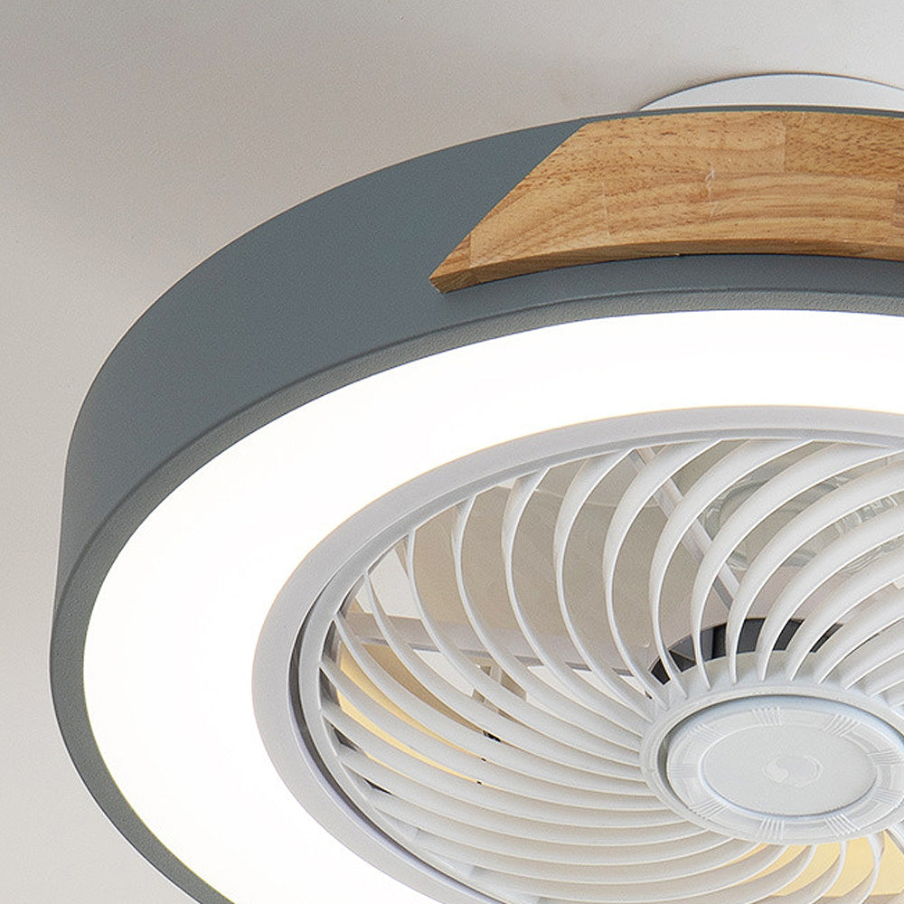 Ventilateur de plafond Boreal Timber avec lumière LED économique et pales en bois | Lersk