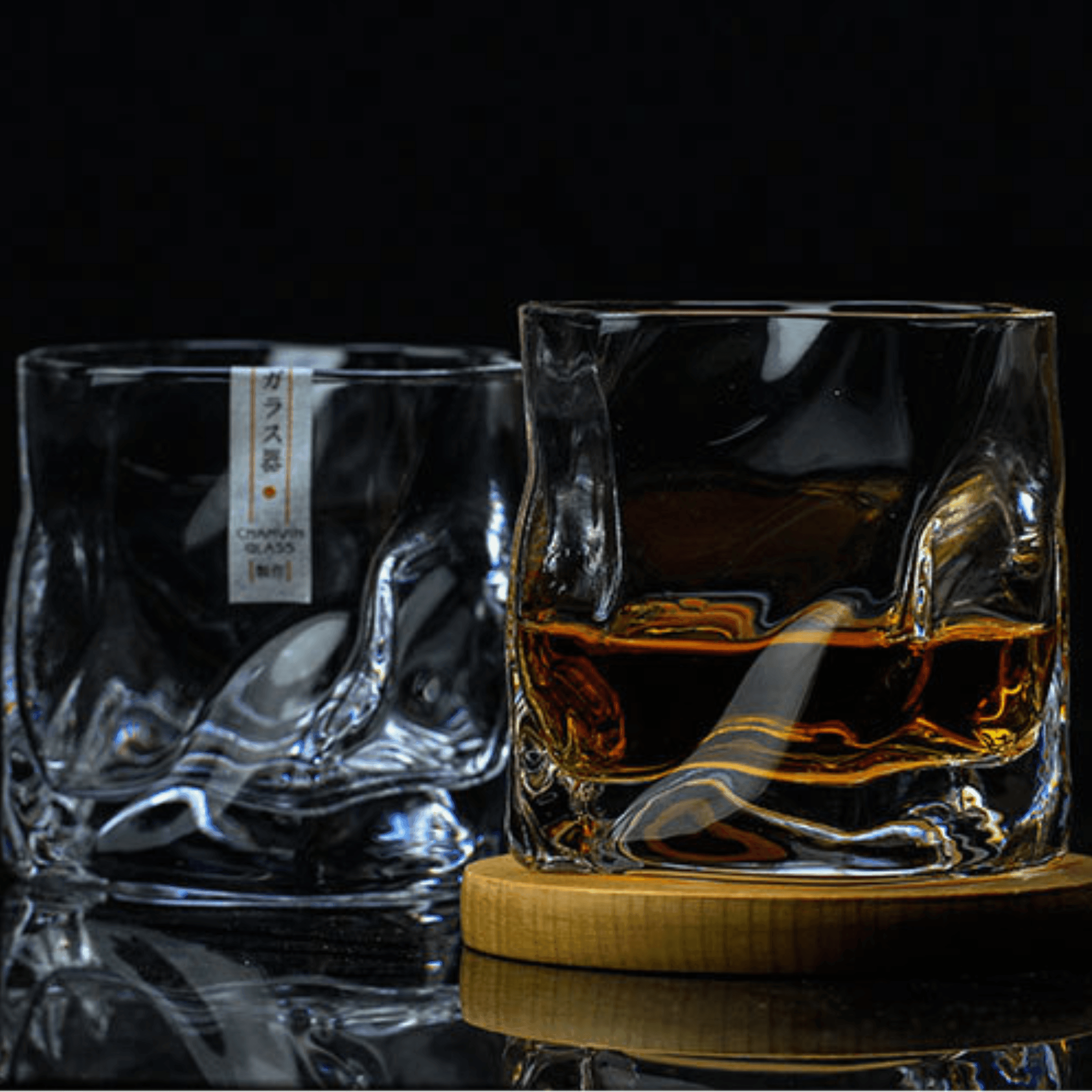 Kairo Glassworks Edo Kiriko Crumple Whisky Glass Artisan | Lersk