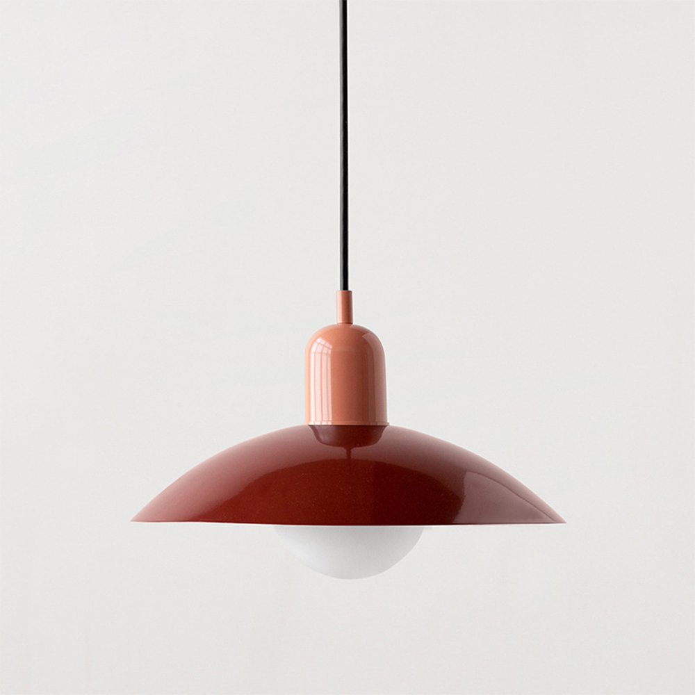 Lyraen Macaron Bauhaus LED lysekrone med åbent bunddesign til spisestue | Lersk