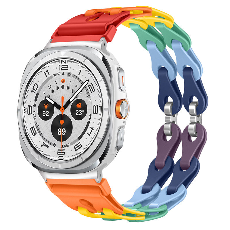 Aventa Sport -silikoniranneke yhteensopiva Samsung Galaxy Watch Ultra 47 mm:n kanssa | Lersk