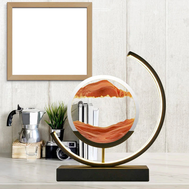 DriftGlass Flowing Sand LED Lamp Soothing Motion Light | Lersk
