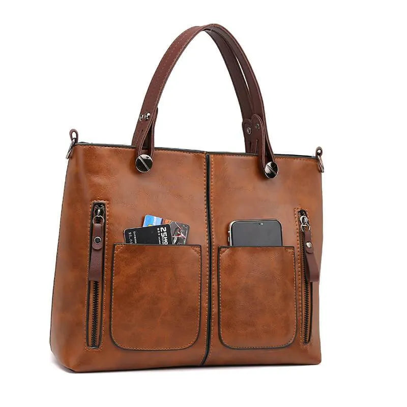 Raya Vintage Leather Shoulder Bag Handmade Nordic Leather Durable For Professionals | Lersk