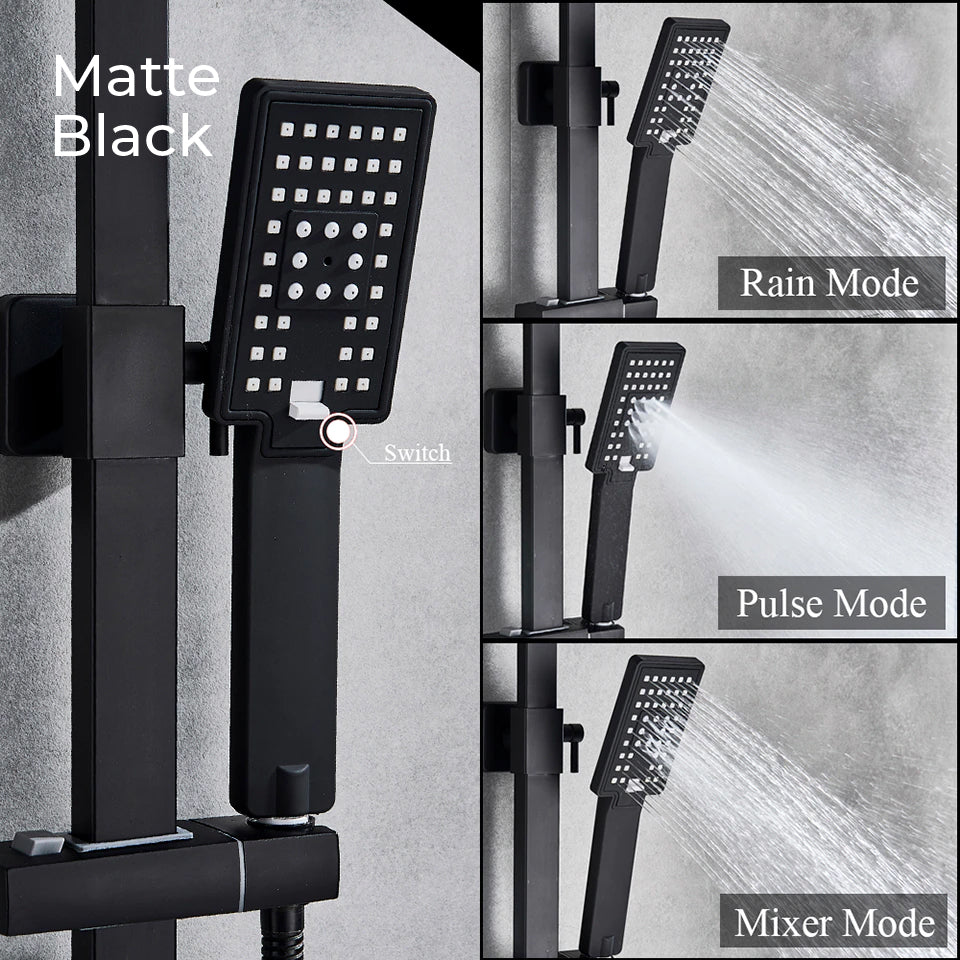 Nyra Dual Mixer Rain Shower System With Handheld Spray Easy Install | Lersk