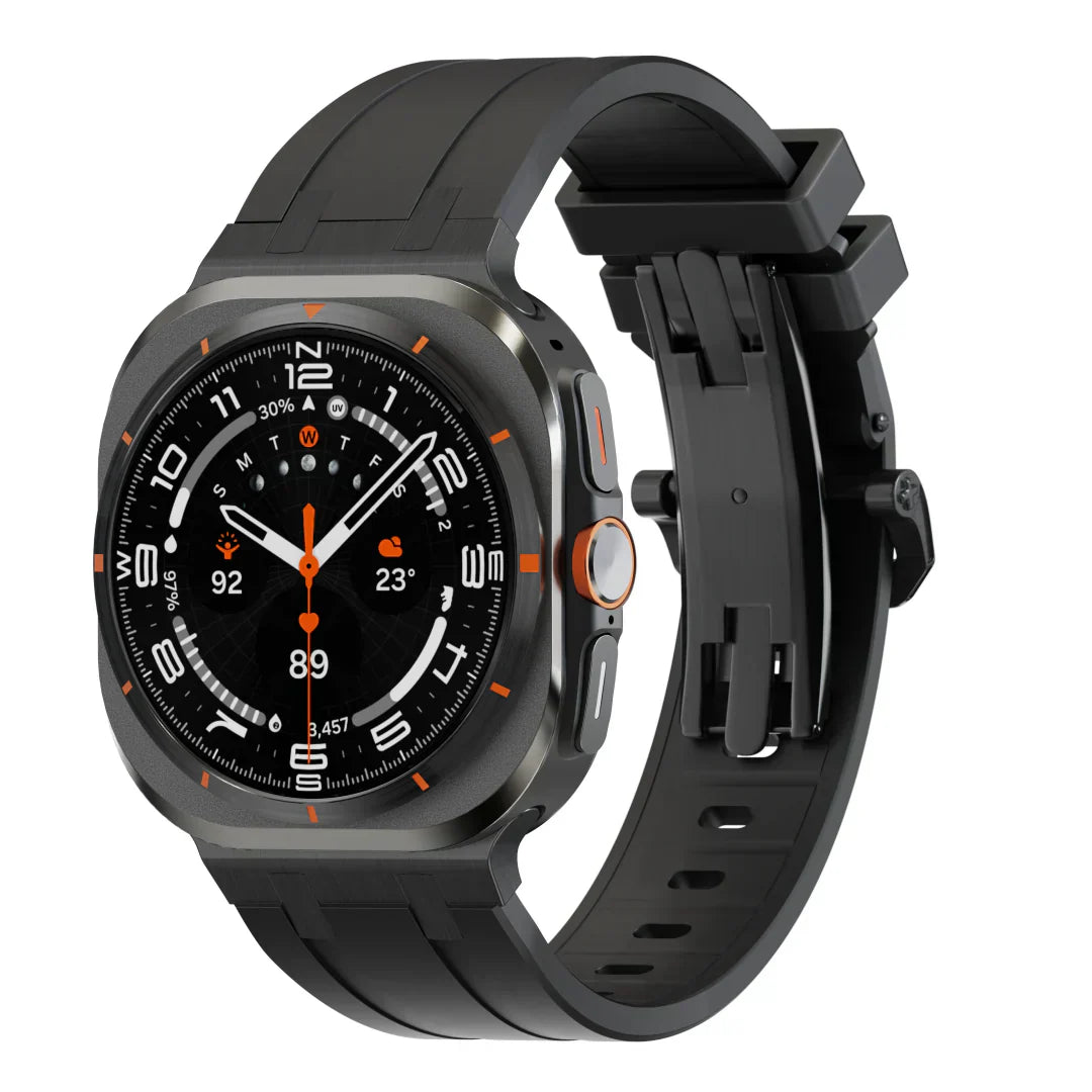 Virelli | Luxusní silikonový řemínek s motýlkovou sponou pro Samsung Galaxy Watch Ultra | Lersk