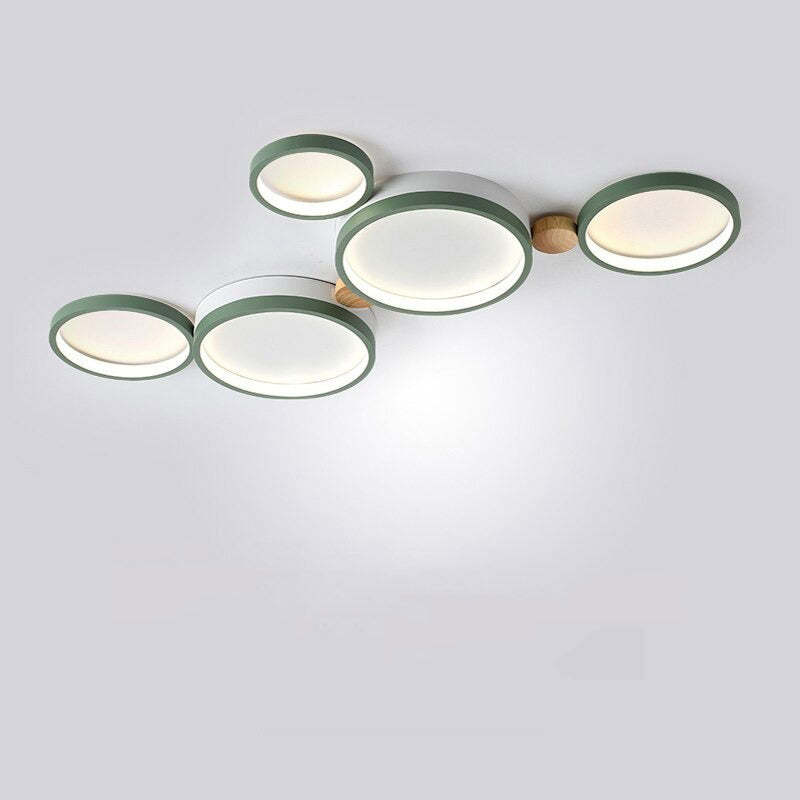 NovaLumen Ceiling Lamp in White and Gray Metal Finish | Lersk