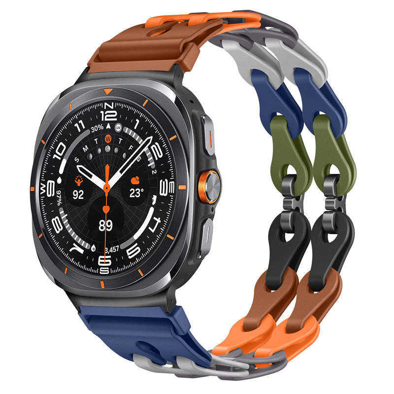 Aventa Sport -silikoniranneke yhteensopiva Samsung Galaxy Watch Ultra 47 mm:n kanssa | Lersk