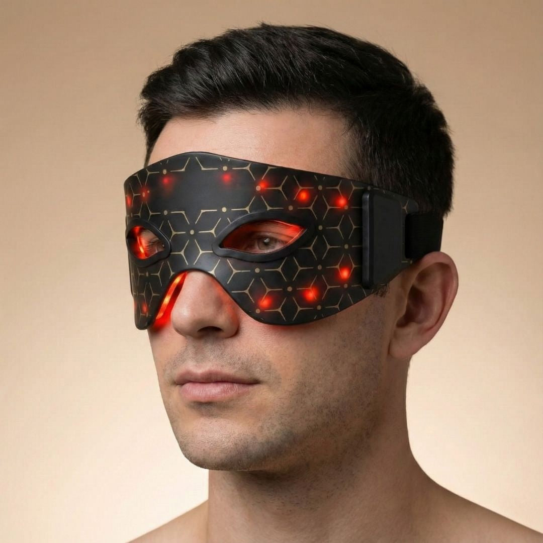 LumiThera Pro dvouvlnná LED oční maska – 630nm červené a 850nm blízké infračervené spektrum | Lersk