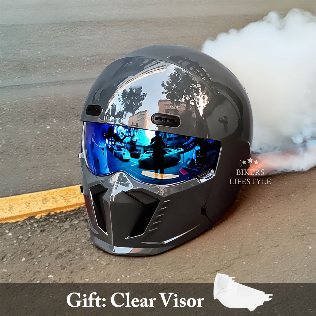 Casque de moto rétro pour pilotes avec lentille anti-buée | Lersk