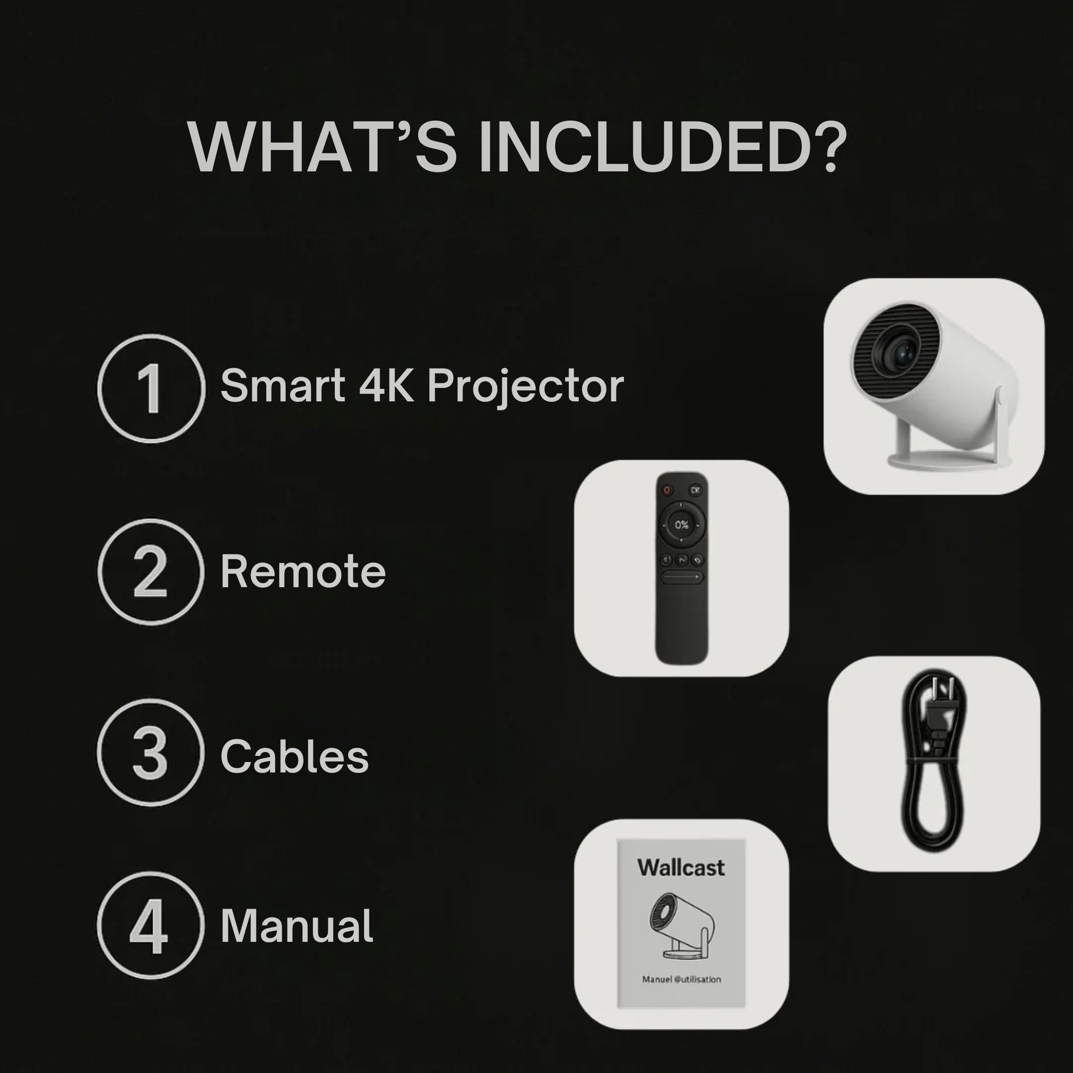 Smart Projector | Transform any space into a Home Cinema | Portable Smart Mini Projector with Built-In Streaming Apps | Lersk