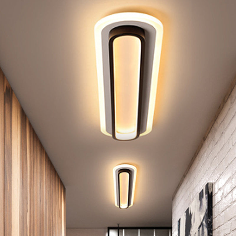 Oval LED Ceiling Light With Acrylic Diffuser For Modern Homes Black And White | Lersk
