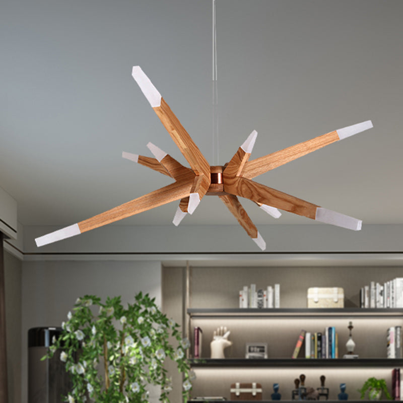 SylvaWood Wooden Chandelier with LED Ceiling Lighting | Lersk
