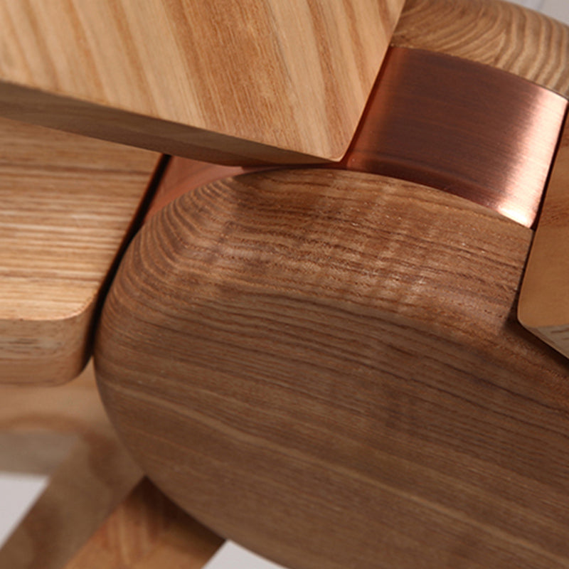 SylvaWood Wooden Chandelier with LED Ceiling Lighting | Lersk