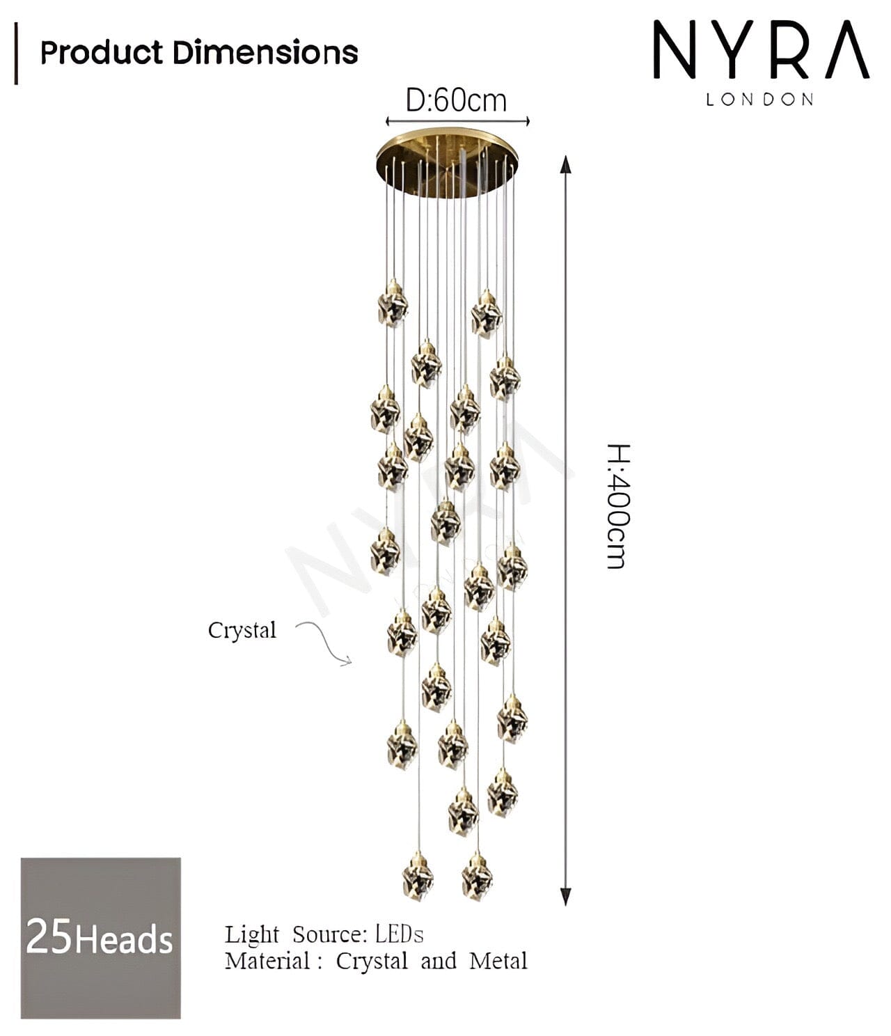 Liora | Crystal Chandelier | Lersk