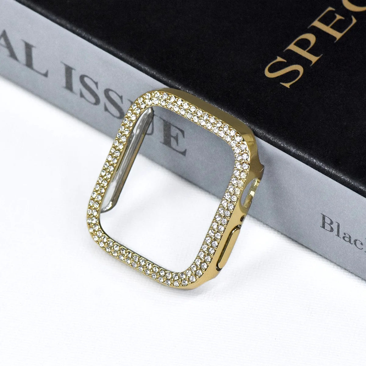 Tempered Glass Case With Rhinestone Accents | Lersk