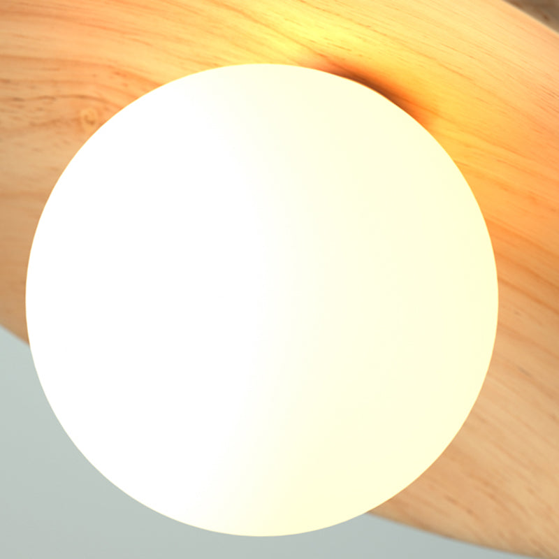LumenWeave dřevěná stropní lampa Mini polozapuštěné osvětlení do předsíně | Lersk
