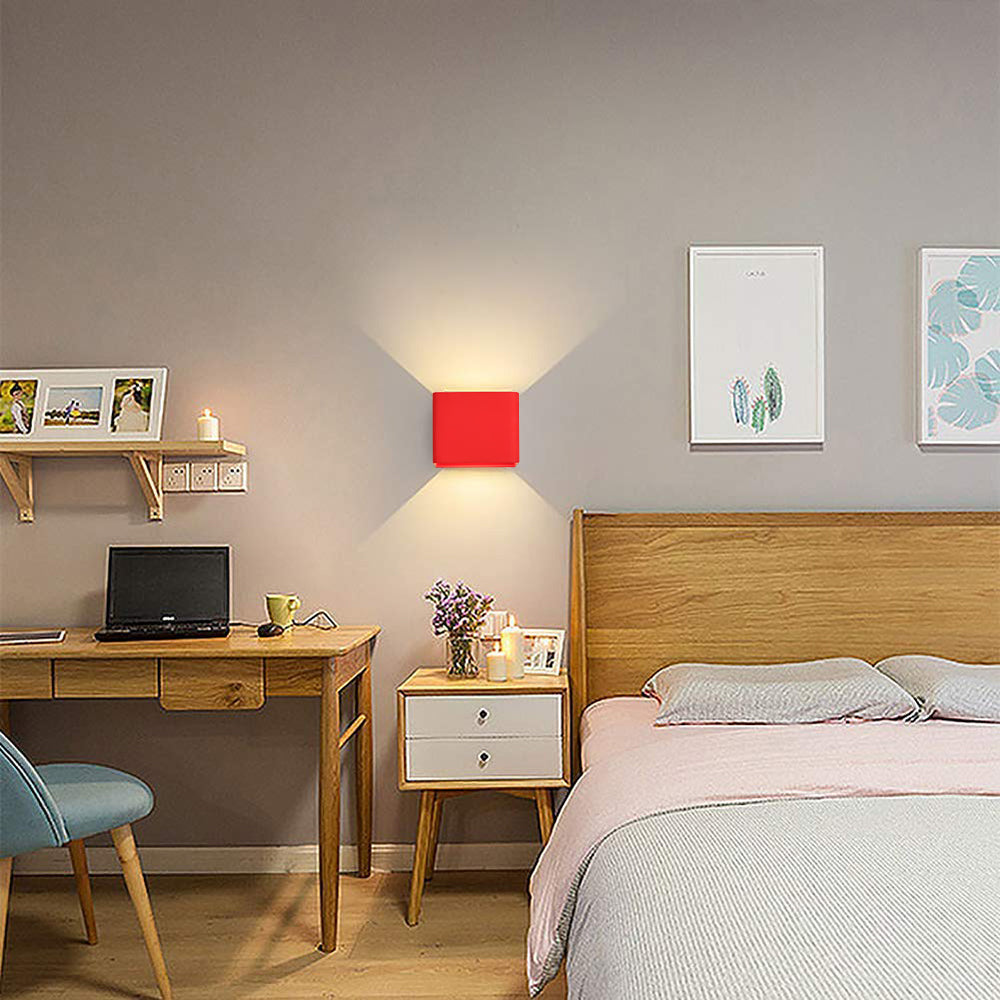 Lampada da parete quadrata moderna Orr per camera da letto Illuminazione elegante | Lersk