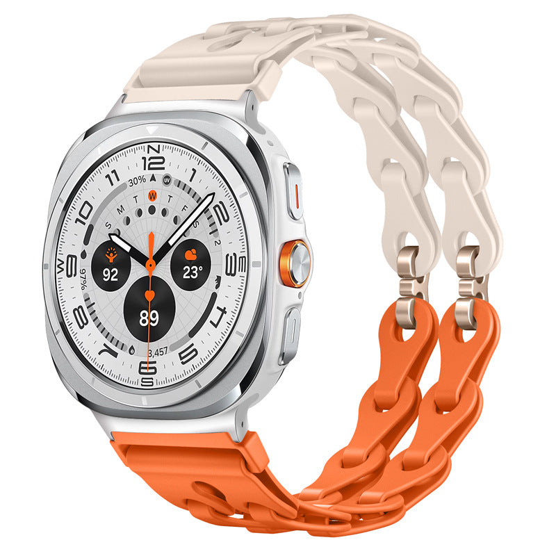 Aventa Sport -silikoniranneke yhteensopiva Samsung Galaxy Watch Ultra 47 mm:n kanssa | Lersk