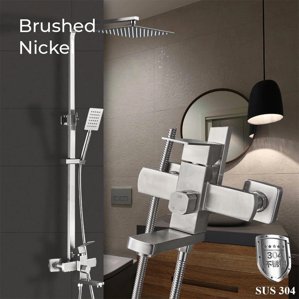 Nyra Dual Mixer Rain Shower System With Handheld Spray Easy Install | Lersk