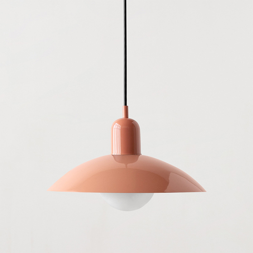 Lyraen Macaron Bauhaus LED lysekrone med åbent bunddesign til spisestue | Lersk