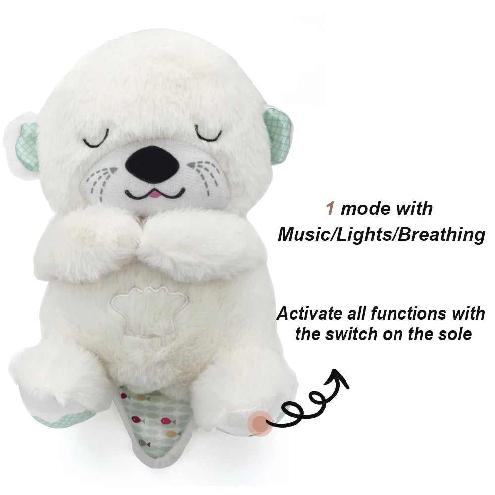 Baby Sleep Otter Plush Babies Calming Breathing Night Light | Lersk