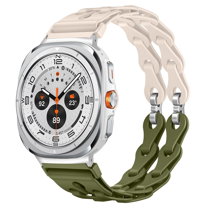 Aventa Sport -silikoniranneke yhteensopiva Samsung Galaxy Watch Ultra 47 mm:n kanssa | Lersk
