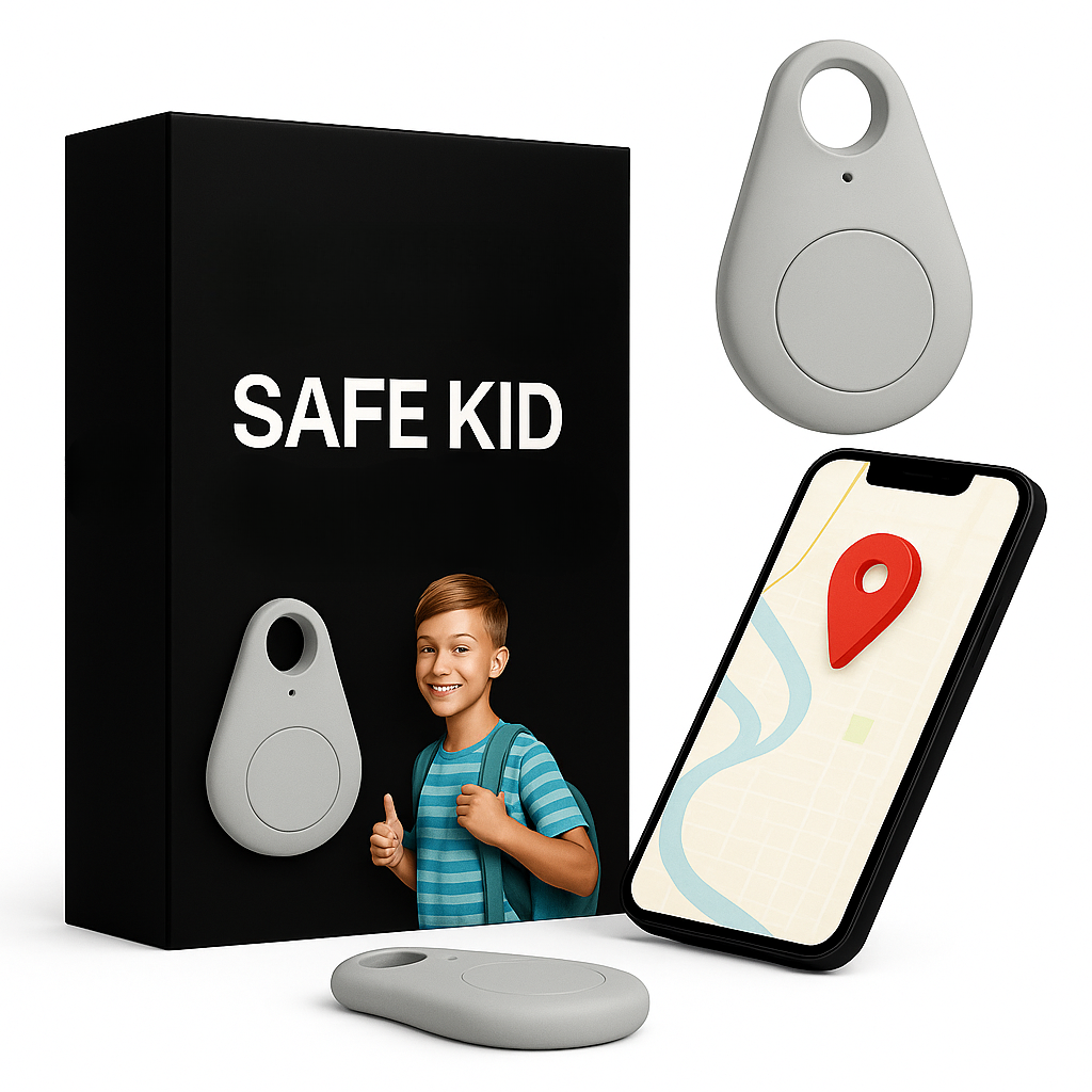 KidiSafe | Vodotěsný dětský GPS lokalizátor Živá poloha & SOS | Lersk