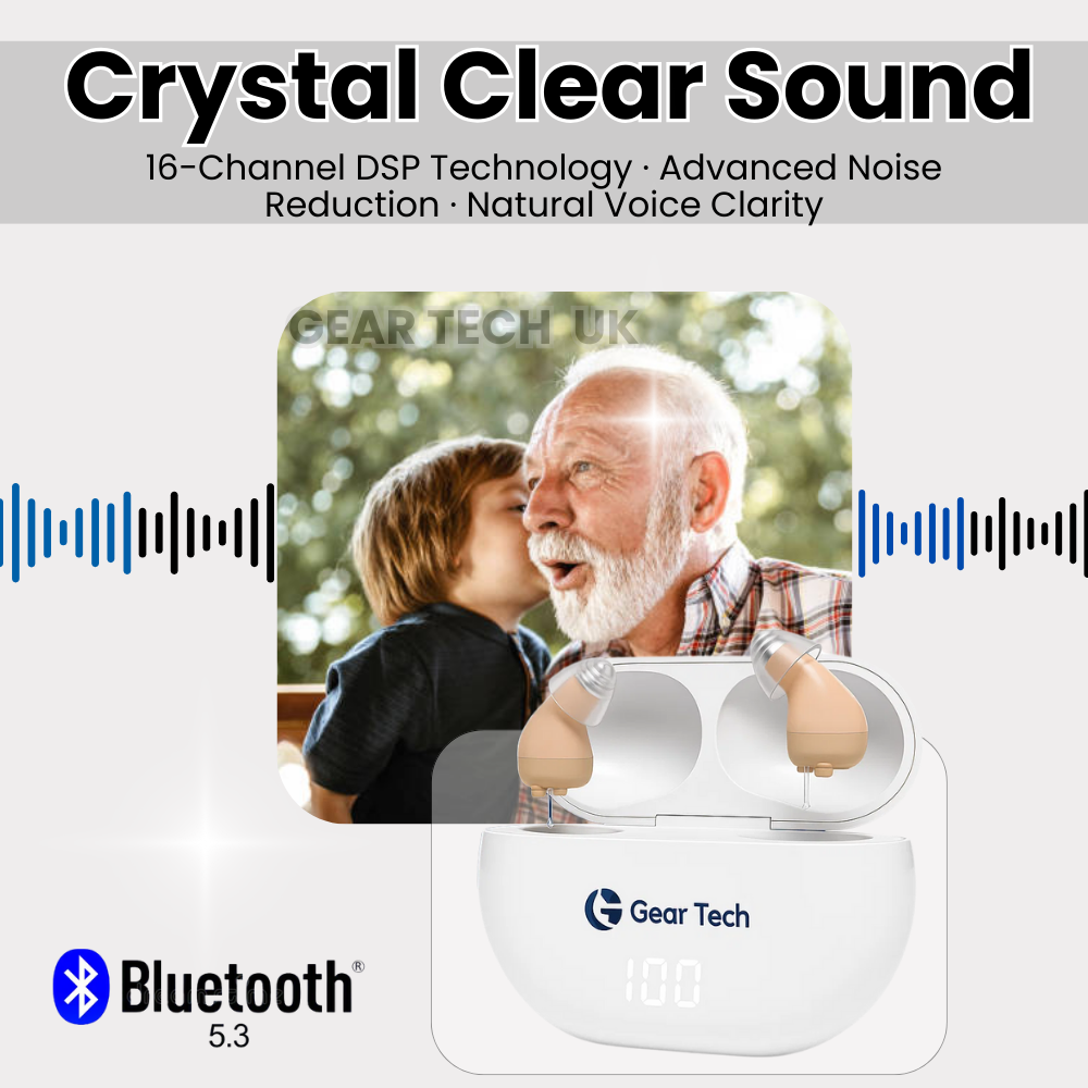 Sluchadla s Bluetooth ovládáním přes aplikaci bez předpisu Velká Británie | Lersk