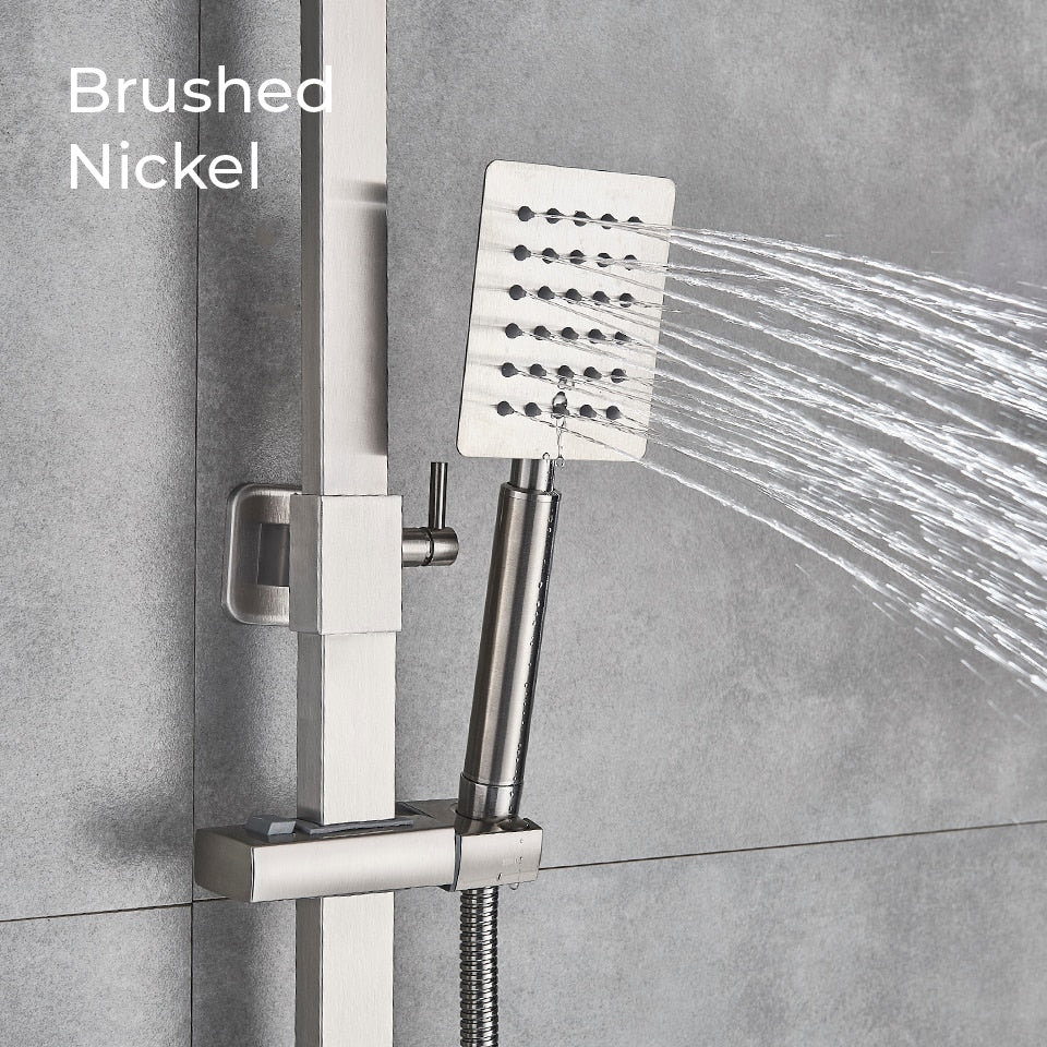 Nyra Dual Mixer Rain Shower System With Handheld Spray Easy Install | Lersk