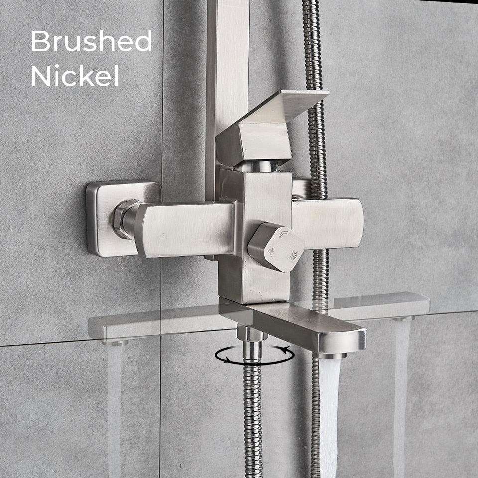Nyra Dual Mixer Rain Shower System With Handheld Spray Easy Install | Lersk