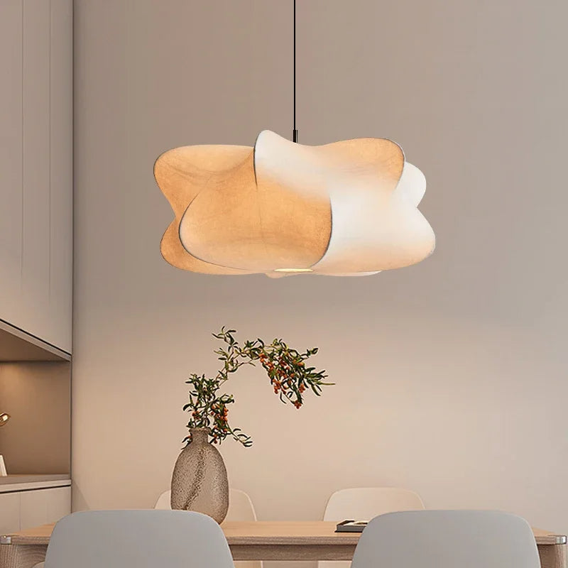 Asteri Silk Pendant Light In Japanese Wabi-Sabi Style | Lersk