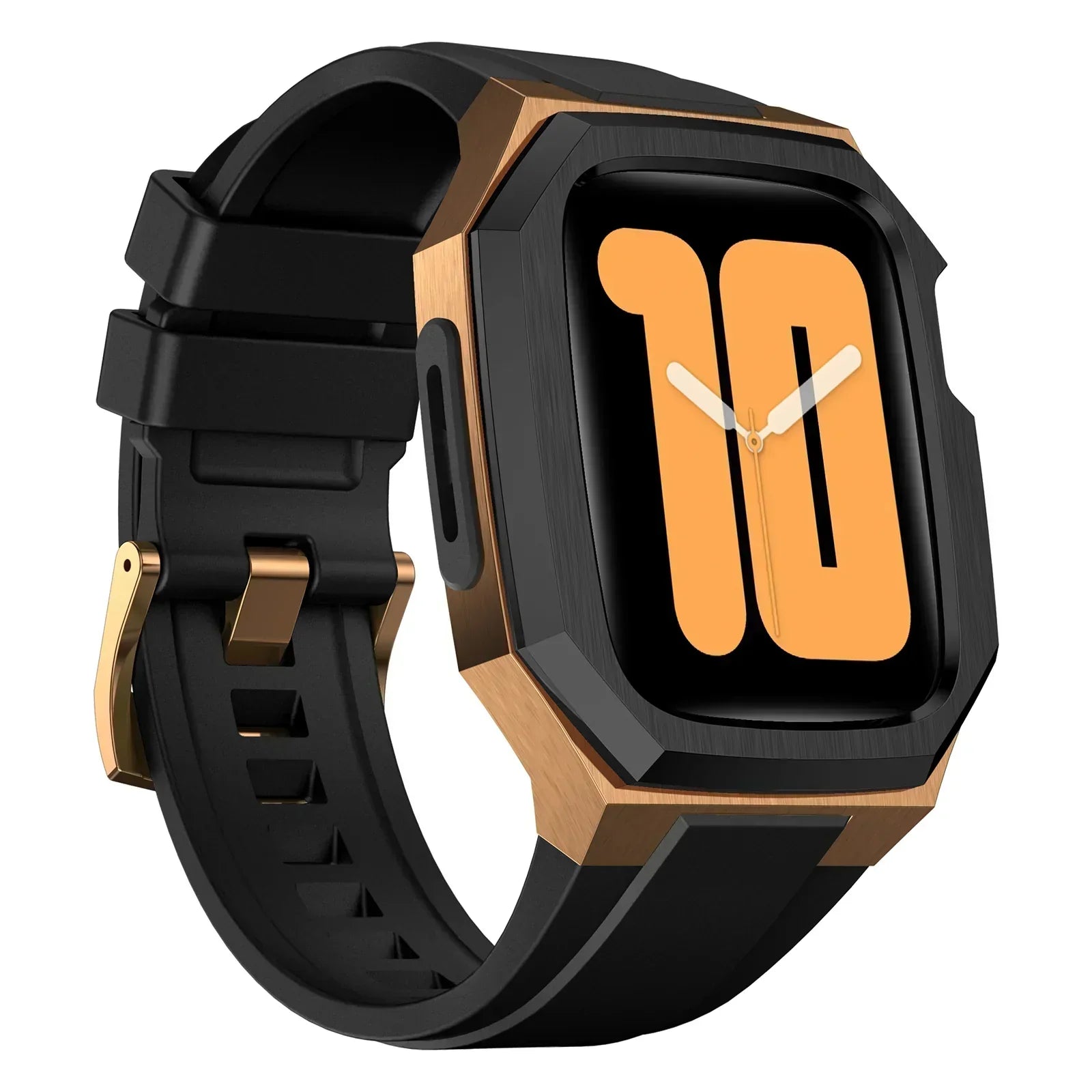 AeroCuff Fluoro Rubber Apple Watch-rem med rustfrit stålhus | Lersk