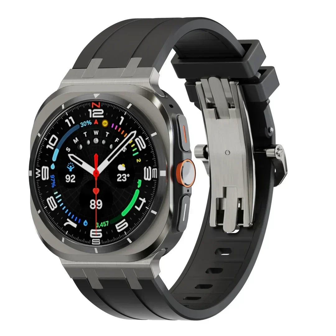 Virelli | Luxusní silikonový řemínek s motýlkovou sponou pro Samsung Galaxy Watch Ultra | Lersk