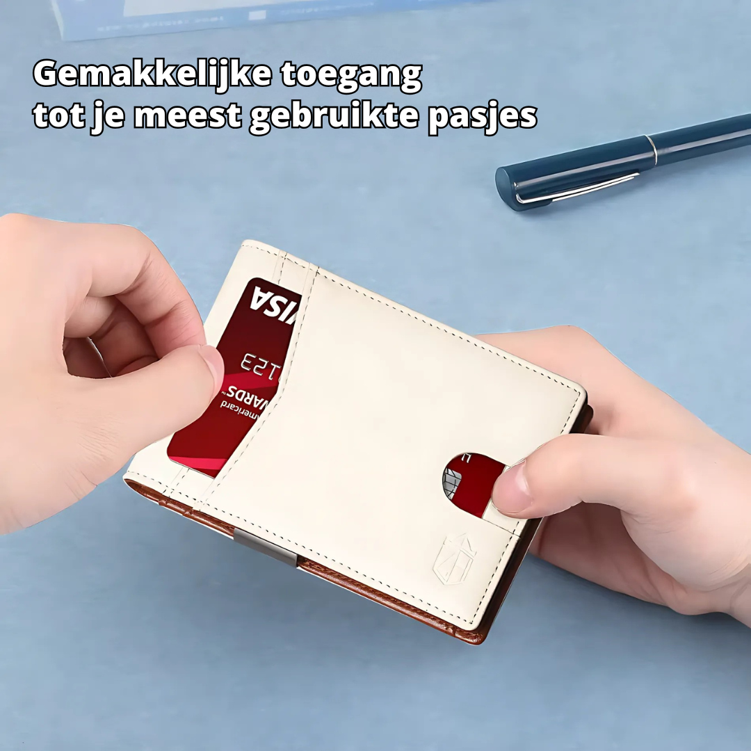 محفظة جلد رجالية SafeSlim مزودة بتقنية RFID، مدمجة، رفيعة وآمنة | Lersk