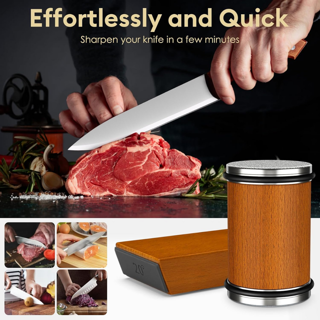 Torrin | Rolling Diamond Knife Sharpener For Effortless Edges | Lersk