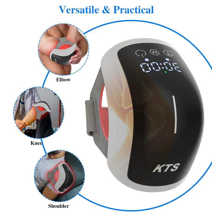 Appareil de massage par luminothérapie triple longueur d'onde pour genoux avec 630 nm, 660 nm et 880 nm pour le confort articulaire | Lersk