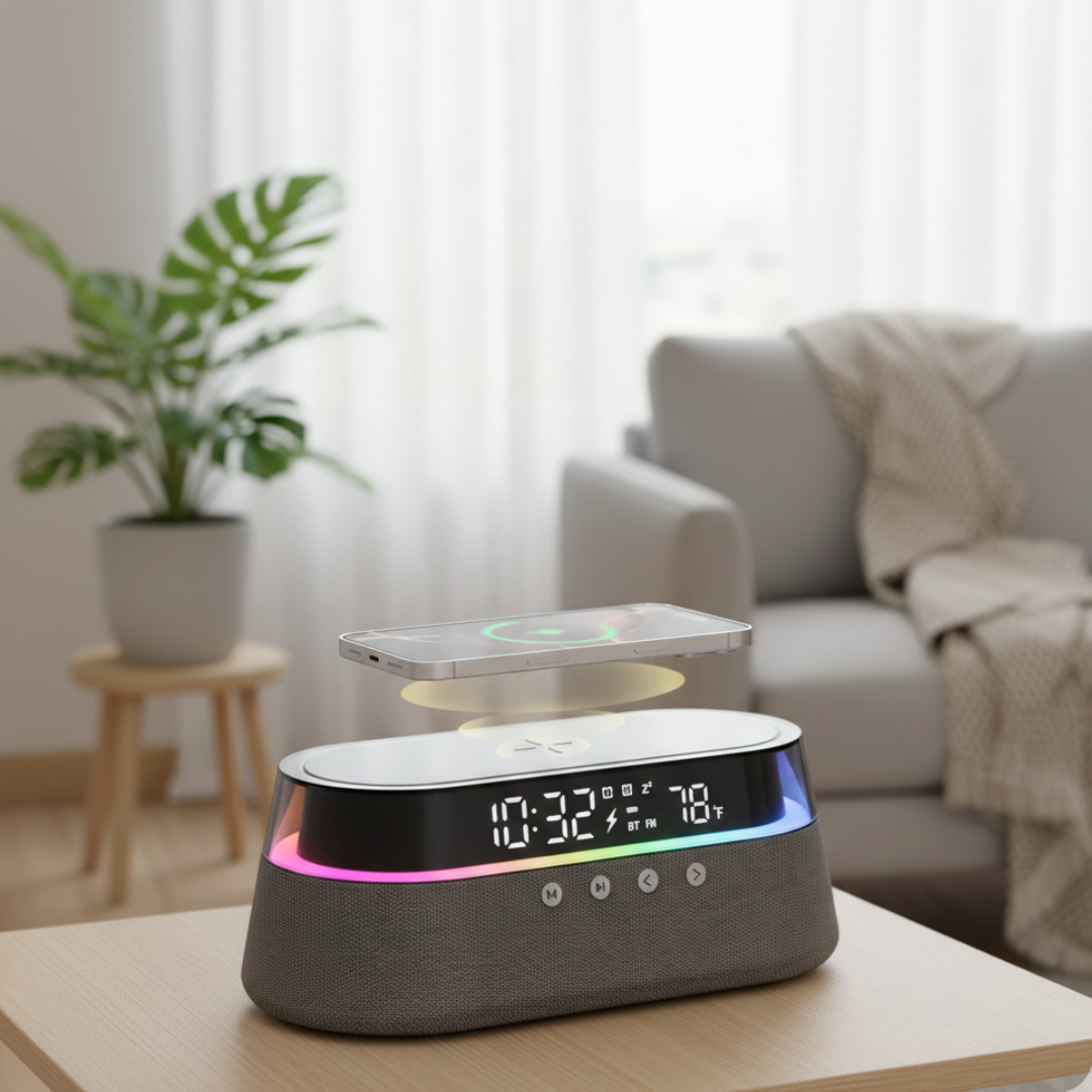 Intelligenter Wecker mit Bluetooth-Lautsprecher für das Schlafzimmer | Lersk