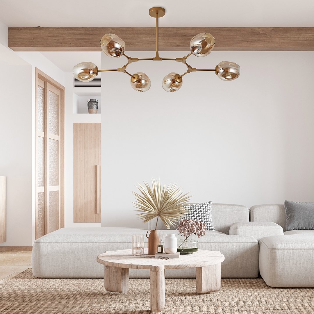 Závěsná skleněná lampa NovaRay nastavitelná LED teplé světlo | Lersk