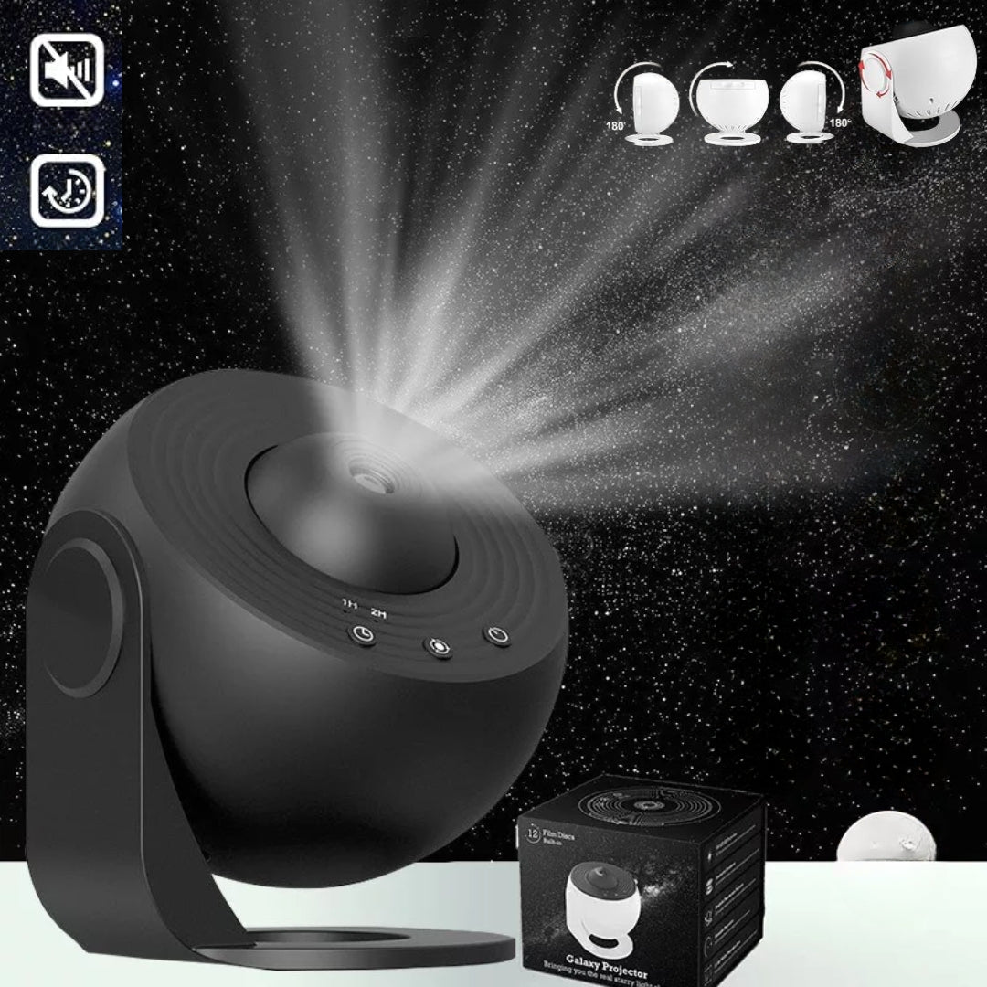 Galaxy projektor 360 fokos forgatással a lenyűgöző, egész szobára kiterjedő éjszakai égbolt látványáért | Lersk