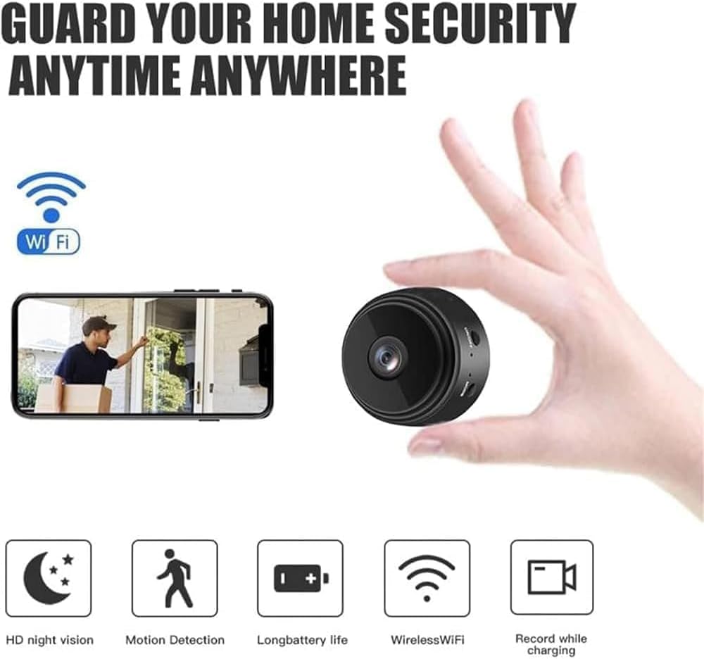 Cameră de securitate pentru interior Veyra Mini Compact cu Wi-Fi | Lersk