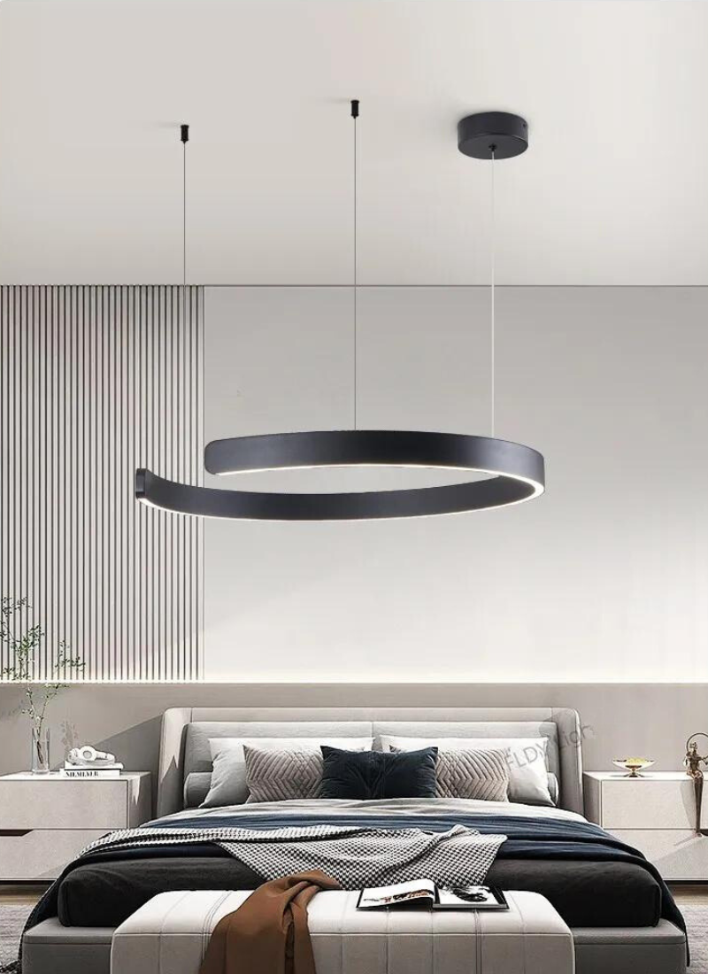 Candeeiro de Teto Redondo LED LyraHalo para Sala de Estar com Luz Ambiente Suave | Lersk