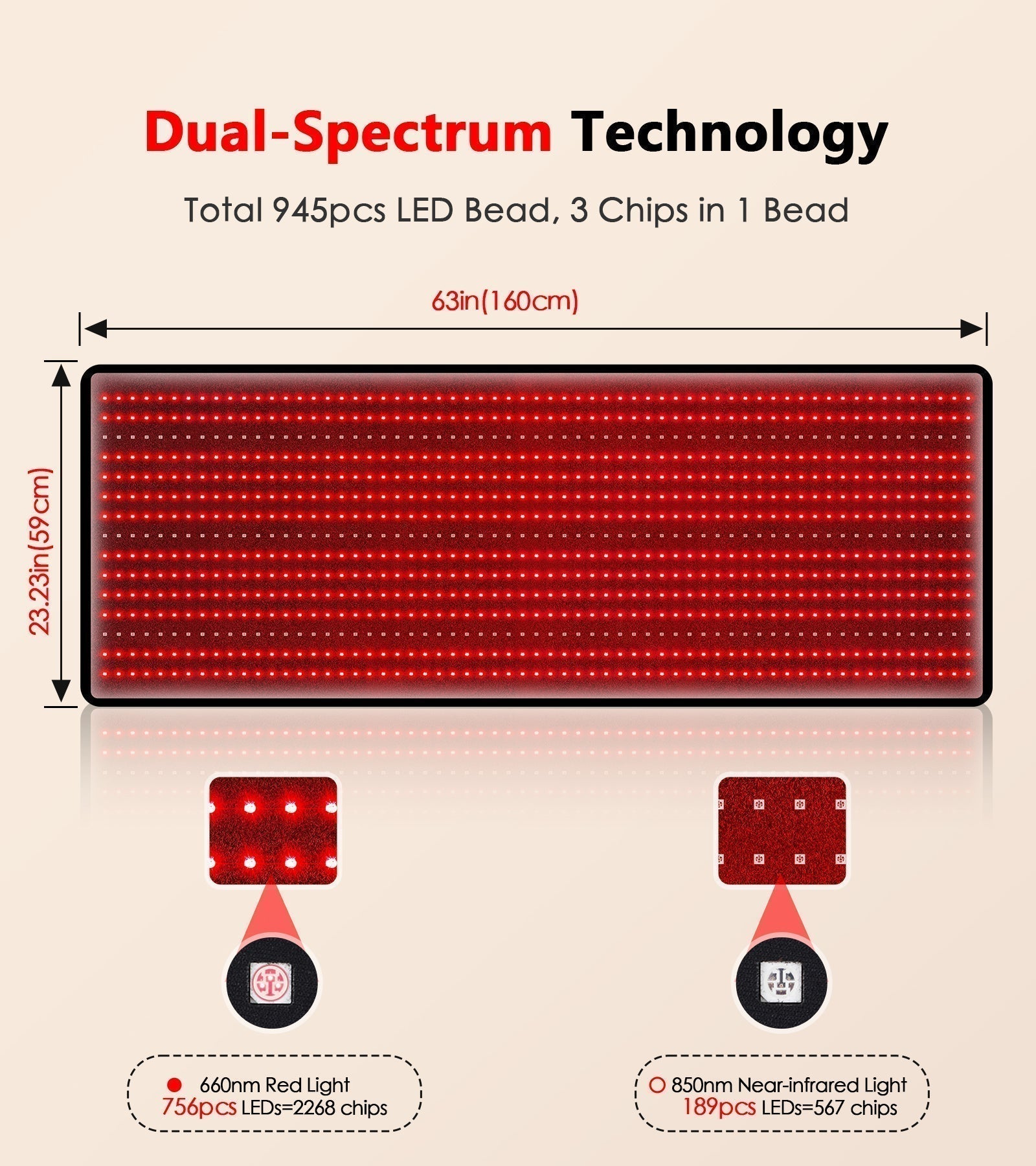 Red Light Therapy Pad At Home Full Body Mat Infrared Pain Relief FDA Approved | Lersk