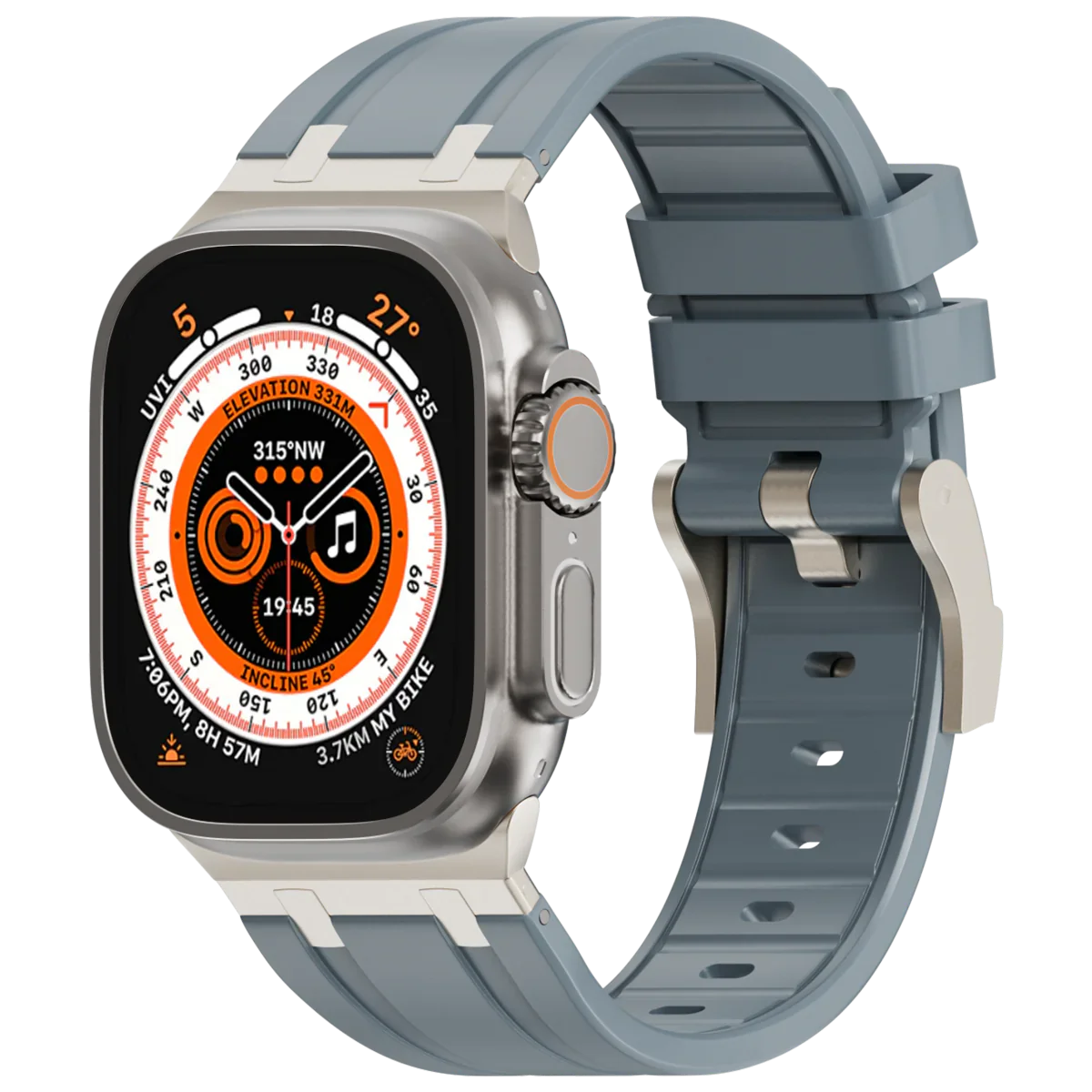Deluxe Aurion kovová hlava silikonový řemínek pro Apple Watch | Lersk