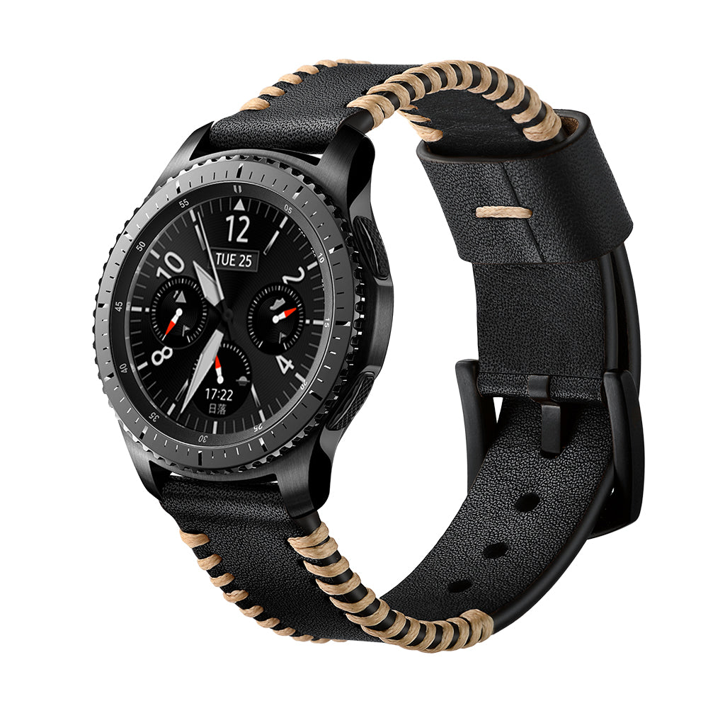 Averon lærrem håndsydd for Samsung Galaxy Watch 4/5/6/7 - 20 mm | Lersk