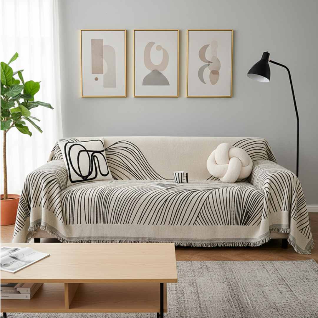 Copertura per Divano Jacquard Reversibile per Spazi di Vita Quotidiana | Lersk