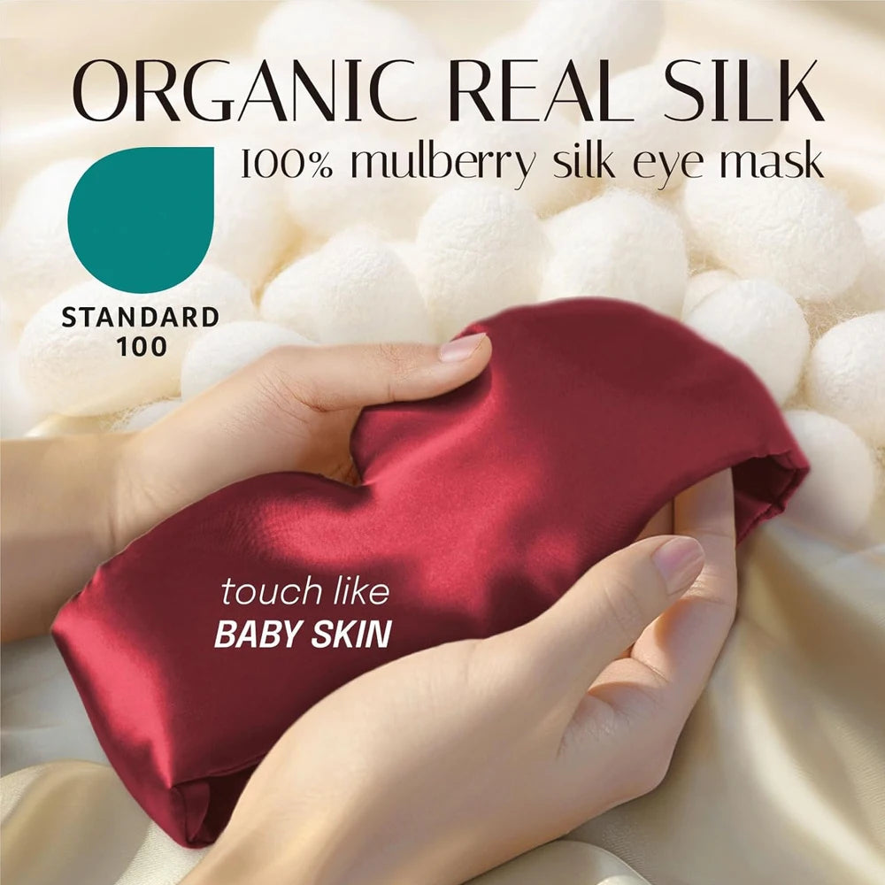 Mulberry Silk Sleep Mask for Light Blocking, Hydration & Skin Comfort | Lersk